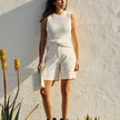 Linen Shorts Off White