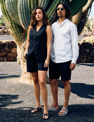 Women's Skye Long Vest Black