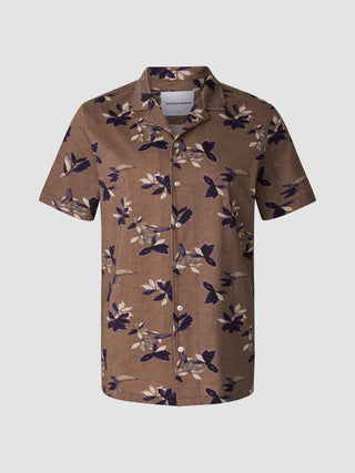 Bowling Short Sleeve Shirt Subtle Flowers