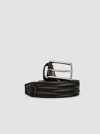 Braided Leather Belt Black