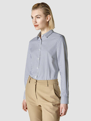 Business Shirt Slim Navy Stripes