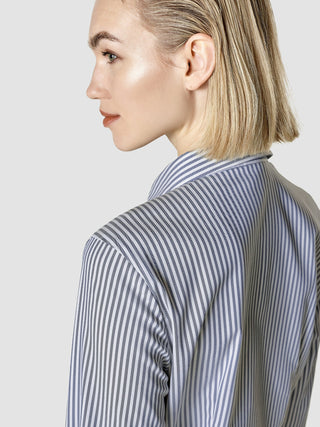 Business Shirt Slim Navy Stripes