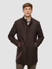 Casentino Wool Coat Saddle Brown