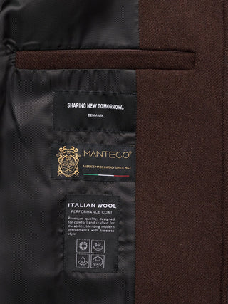 Casentino Wool Coat Saddle Brown