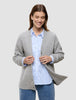 Women's Chunky Soft Wool Knit Cardigan Medium Grey Melange