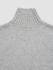 Women's Chunky Soft Wool Knit Turtleneck Medium Grey Melange