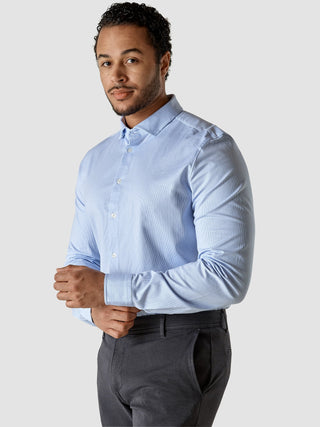 Classic Shirt Light Blue Stripes Slim