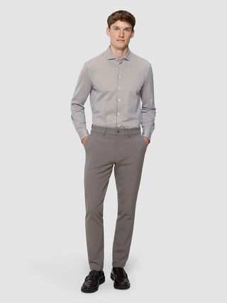 Classic Shirt Shadow Brown Stripe Slim