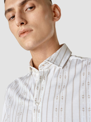 Classic Short Sleeve Shirt Earth Stripe