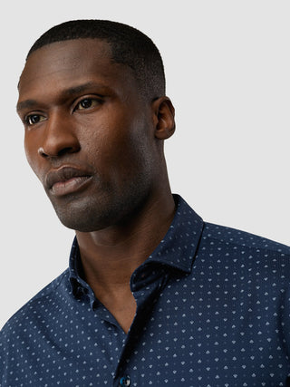 Classic Short Sleeve Shirt Lotus Navy