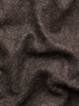 Double Layer Wool Overshirt Saddle Brown