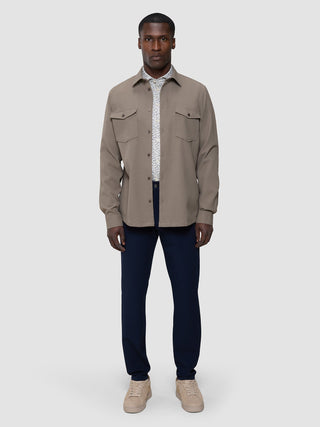 Effortless Overshirt Shadow Brown