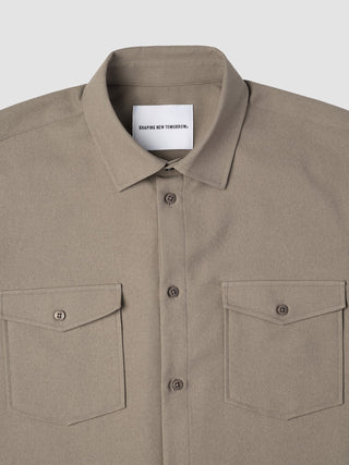 Effortless Overshirt Shadow Brown