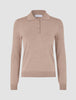 Women's Elevated Knit Polo Copper Melange