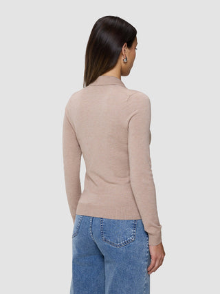 Women's Elevated Knit Polo Copper Melange