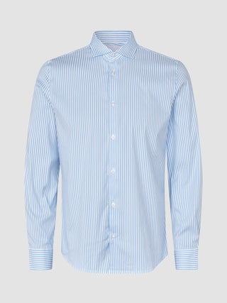 Elevated Shirt Light Blue Stripe Thin Regular