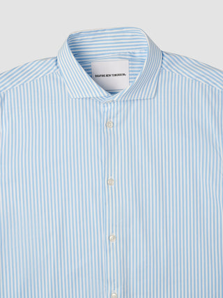 Elevated Shirt Light Blue Stripe Thin Regular
