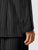 Essential Blazer Black Silver Pinstripe