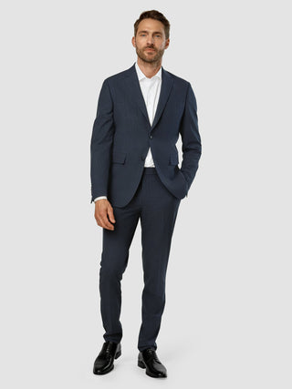 Essential Suit Dark Blue Check