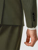 Essential Blazer Regular Moss Green Pinstripe