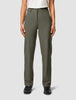 Essential Pants Straight Dark Olive