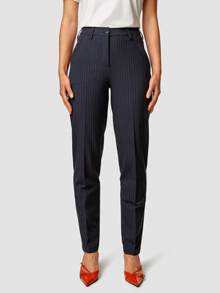 Essential Pants Tapered Navy Pinstripe