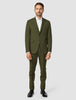 Essential Suit Pants Regular Moss Green Pinstripe