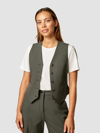 Essential Vest Short Dark Olive