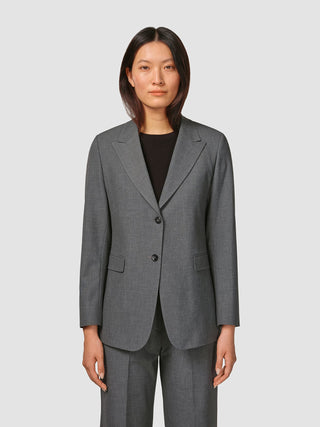 Essential Blazer Dark Grey Melange