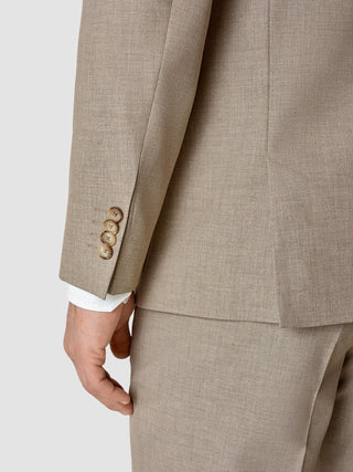 Essential Blazer Beige Melange Regular