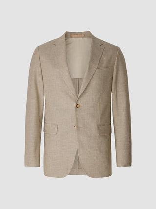 Essential Blazer Beige Melange Regular
