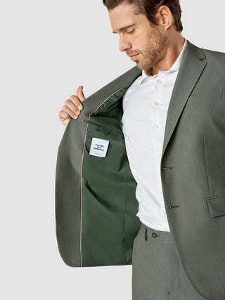 Essential Blazer Slim Green Melange