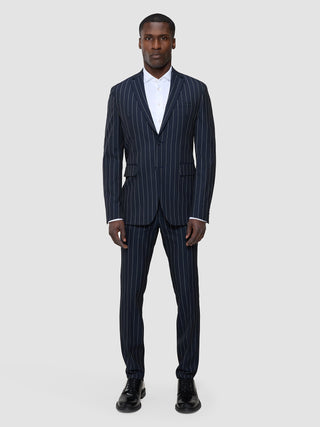 Essential Blazer Navy Stripes Slim