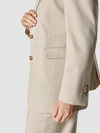 Essential Blazer Toffee Check
