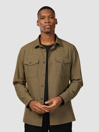 Essential Overshirt Vintage Brown Melange