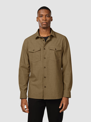 Essential Overshirt Vintage Brown Melange