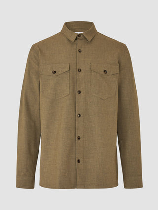 Essential Overshirt Vintage Brown Melange
