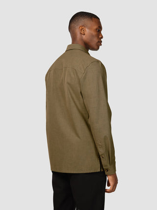 Essential Overshirt Vintage Brown Melange