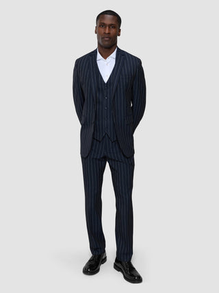 Essential Suit Pants Regular Navy Stripes