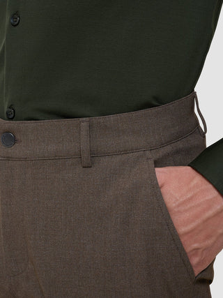 Essential Pants Slim Saddle Brown Melange