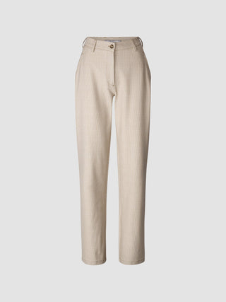 Essential Pants Straight Toffee Check