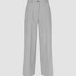 Essential Pants Wide Light Grey Pinstriped