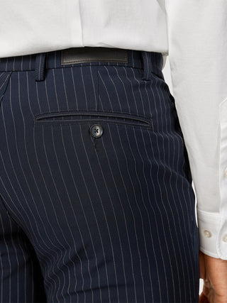 Essential Suit Pants Regular Navy Pinstripe