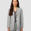 Essential Suit Light Grey Pinstripe Blazer & Wide Pants