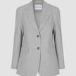 Essential Suit Light Grey Pinstripe Blazer & Wide Pants