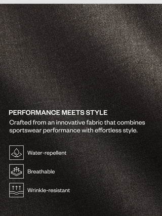 Essential Pants Slim Saddle Brown Melange