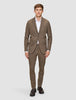 Essential Suit Pants Slim Saddle Brown Melange