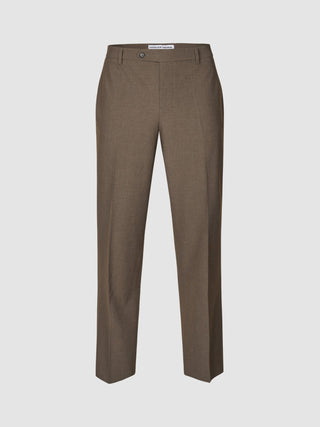 Essential Suit Pants Relaxed Fit Saddle Brown Melange