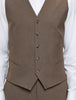 Essential Vest Saddle Brown Melange