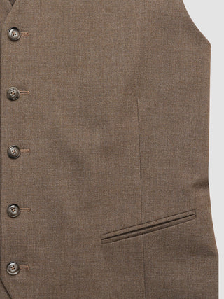 Essential Vest Saddle Brown Melange